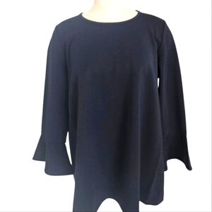 NWOT Estee Lauder NavyBlue  Women's Blouse Bell Sleeve